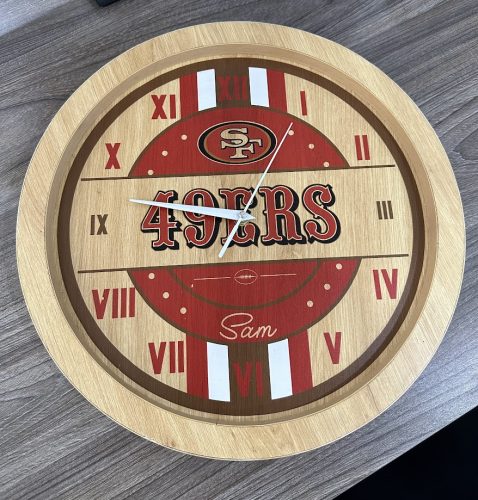 Customize Your Name With NOS Wooden Wall Clock CL004 NF photo review