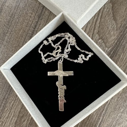 Customize Your Name With NOS Jesus Cross Necklace High Quality 925 Sterling Silver Version 1 NF photo review