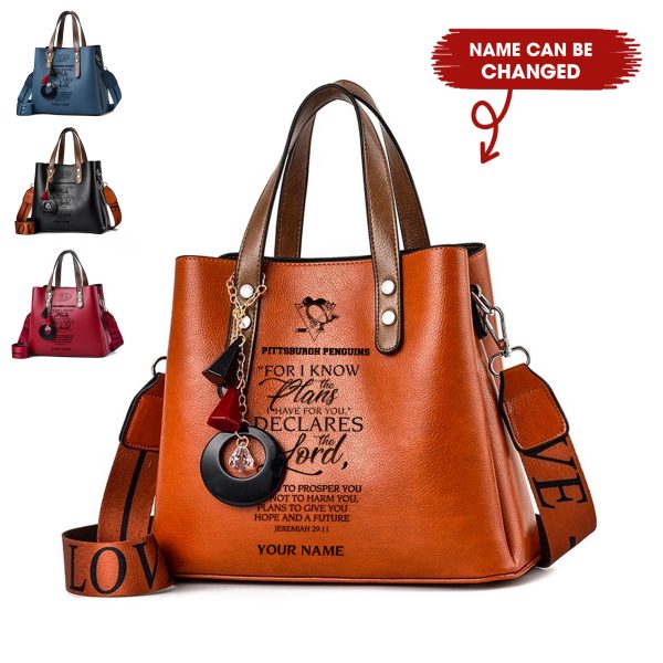 Customize Your Name with PIPE Jeremiah 29:11 Embossed Luxury Leather Women Handbag HB67