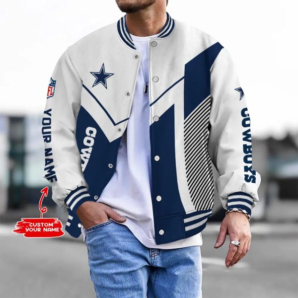 Customize Your Name With DACO Button Down Baseball Varsity Bomber Jacket Version 2