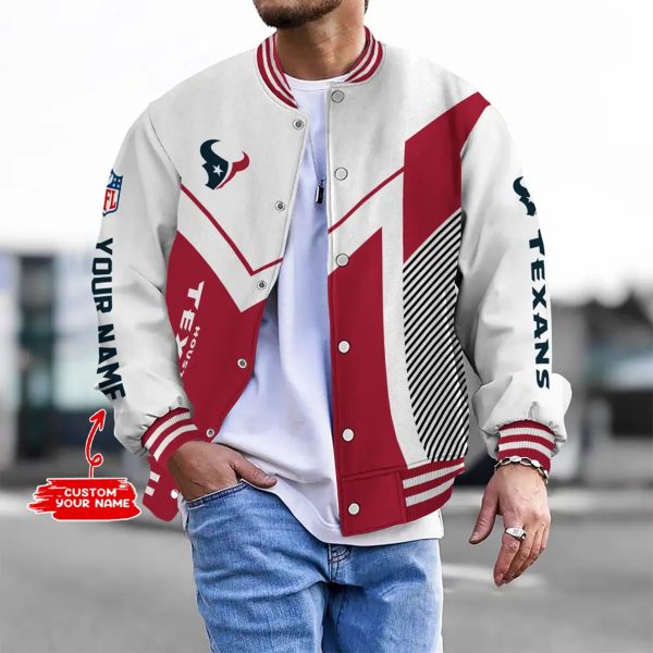 Customize Your Name With HOTE Button Down Baseball Varsity Bomber Jacket Version 2