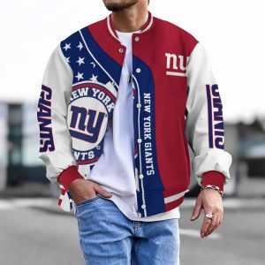 Special NYG Button Down Baseball Varsity Bomber Jacket Version 3.2